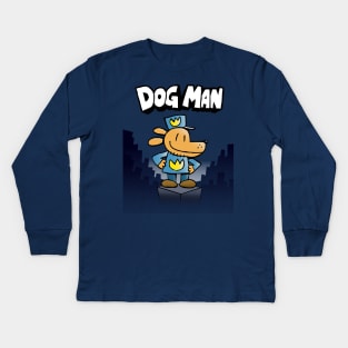 Dog Man Kids Long Sleeve T-Shirt